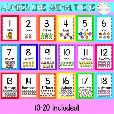 Number line animal preview