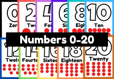 Numbers 0-20 Display Pack