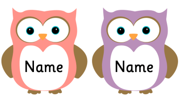 Owl Name Tags / Door Display (option 2)