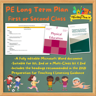 Physical Education Long Term Plan First or Second Class - 1st or 2nd Class PE Long Term Recorded Preparation