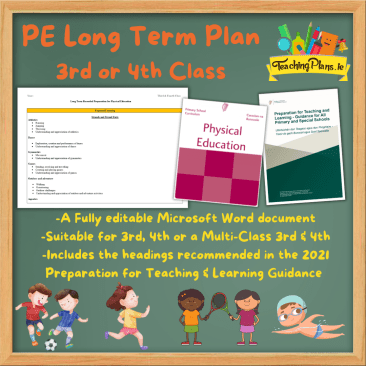 PE Long Term Plan Third or Fourth Class - 3rd / 4th Physical Education Long Term Recorded Preparation