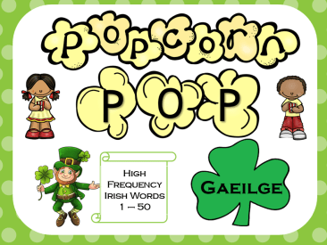 Irish High Frequency Words Interactive POP Game - Gaeilge