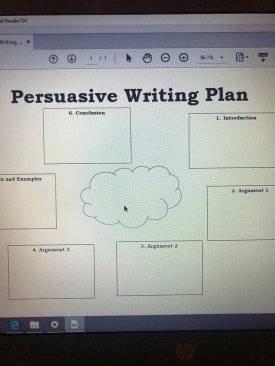 Persuasive writing plan