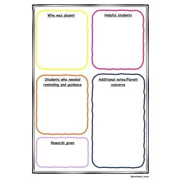 Substitute "While you were absent" printable