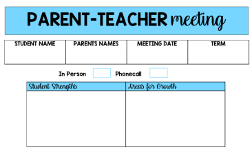 Parent-Teacher Meeting Pack