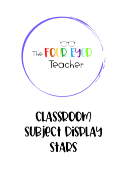 Classroom Subject Display Stars