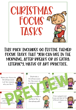 60 Festive Focus Tasks for Literacy Art and Maths