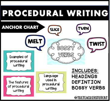 Procedural Writing: Anchor Chart