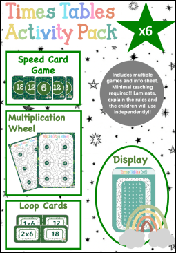 **Multiples / Times Tables Activity Pack ** x6