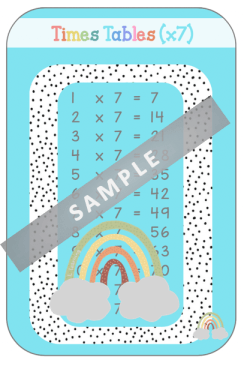 **Multiples / Times Tables Activity Pack ** x7