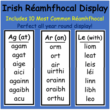 Irish Réamhfhocal Display Posters