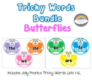 Tricky Words Butterflies Bundle (Lists 1-6)