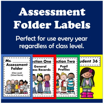 Assessment Folder Labels & Spine