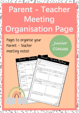 Parent Teacher Meeting Notes Page