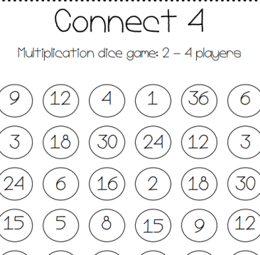 Connect Four Addition / Subtraction / Multiplication - Maths Games Bundle