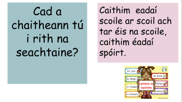 Éadaí Teanga Ó Bhéal (Oral Language) Questions And Answers Powerpoint