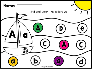 Alphabet Activities : Find the Letters Set 4