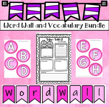 Word Wall & Vocabulary Work Bundle