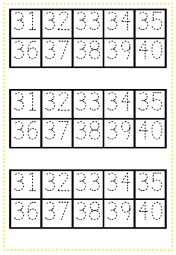 Numbers - 1 -50 - Trace & Write