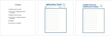 Spelling and Dictation Tests Templates (A4)