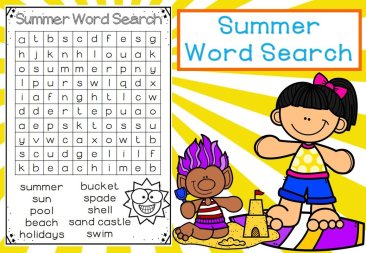 Summer word search preview