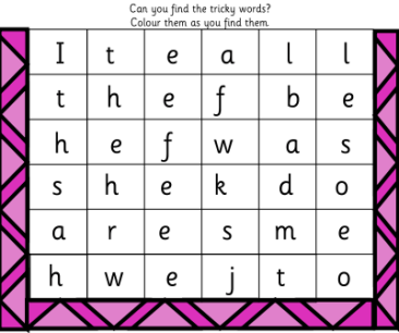 Tricky words, word search bundle