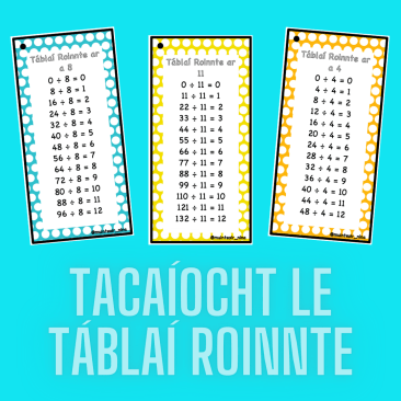 Tacaíocht le Táblaí Roinnte- Division Table support cards