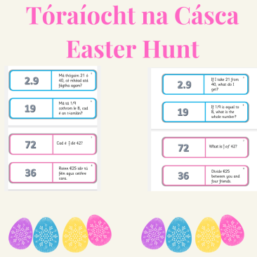 Toraíocht na Cásca/Easter Maths Hunt