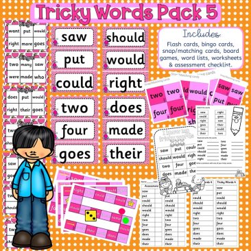 Tricky Words Pack 5