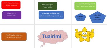 Tuairimí - Opinions - phrases to display to encourage Gaeilge Neamhfhoirmiúil