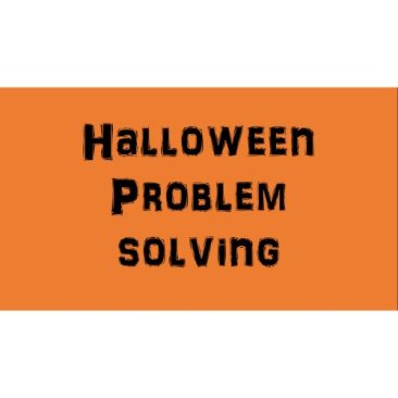 Halloween Problem Solving Powerpoint 1st class