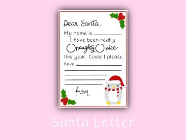 Santa Letter Christmas Activity