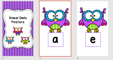 Vowel Owls- Class Posters