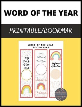 Word of the Year Bookmarks