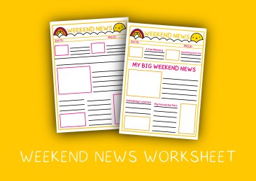 Weekend News Writing Worksheet