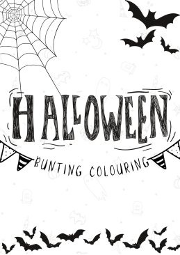 Halloween Themed Bunting Colouring