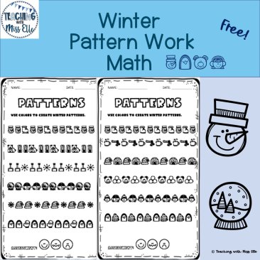Winter Patterns Maths Freebie