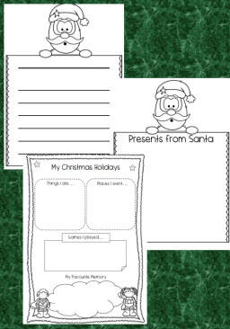 New Year Goals & Christmas Recount Writing/Drawing