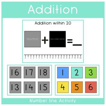 Addition Number Line (within 20)