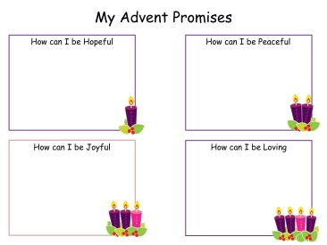 advent worksheets