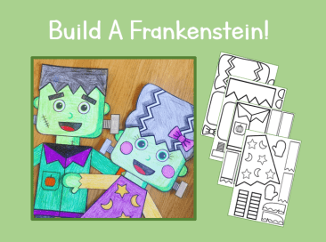 Build A Frankenstein Paper Craft - Cut & Stick Activity - Halloween Craft