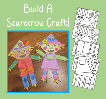 Build A Scarecrow Paper Craft - Cut & Stick Activity - Autumn Craft