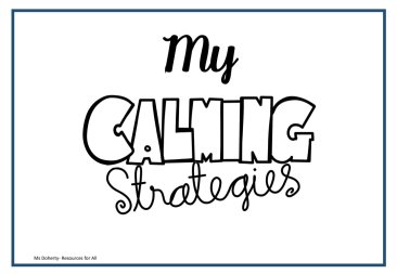Calm Strategies/ Mindfulness Colouring Choice Board/ Full colour display