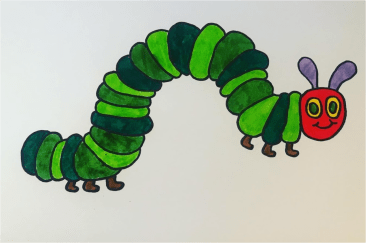 How to draw The Very Hungry Caterpillar