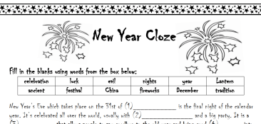 New Year Cloze 2022 / 2023