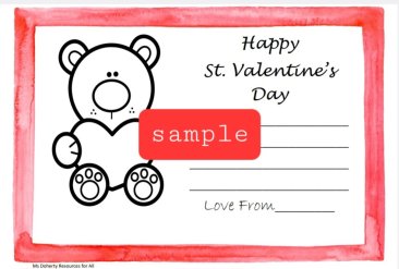 St. Valentine's Day Write and Colour Poem