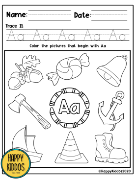ABC Beginning Sound Coloring Worksheets