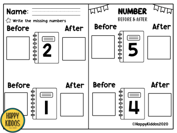 Number Activities: Before & After