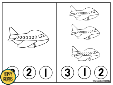 Number Activities: Count and Color 3