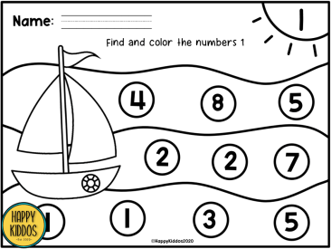 Number Activities: Find the Numbers 5